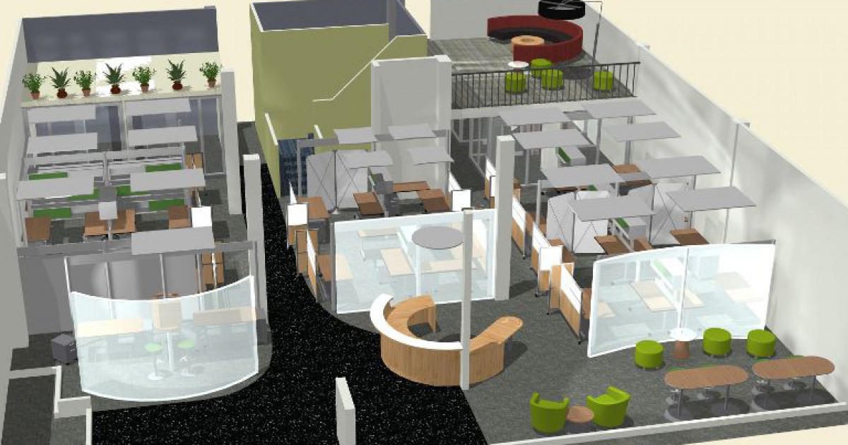 Interior Design And Furniture Planning Graphic Office Interiors
